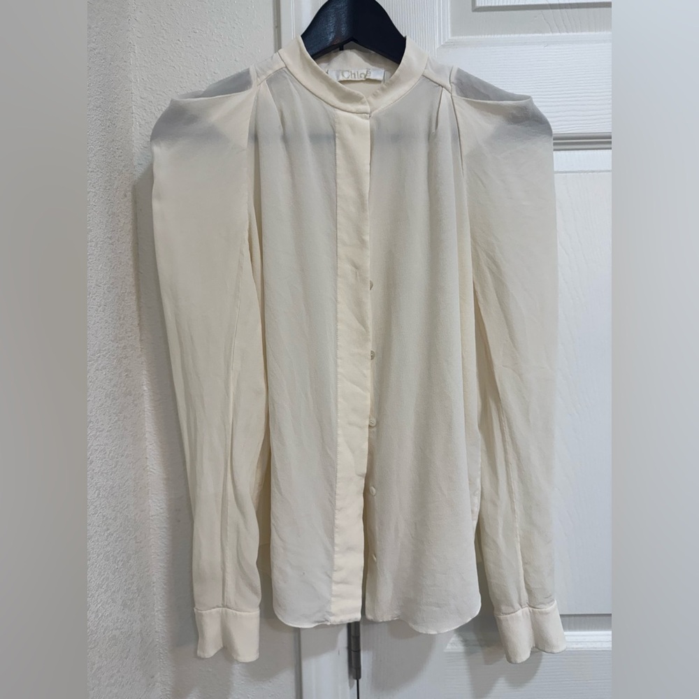 Chloe Cream Collar Blouse